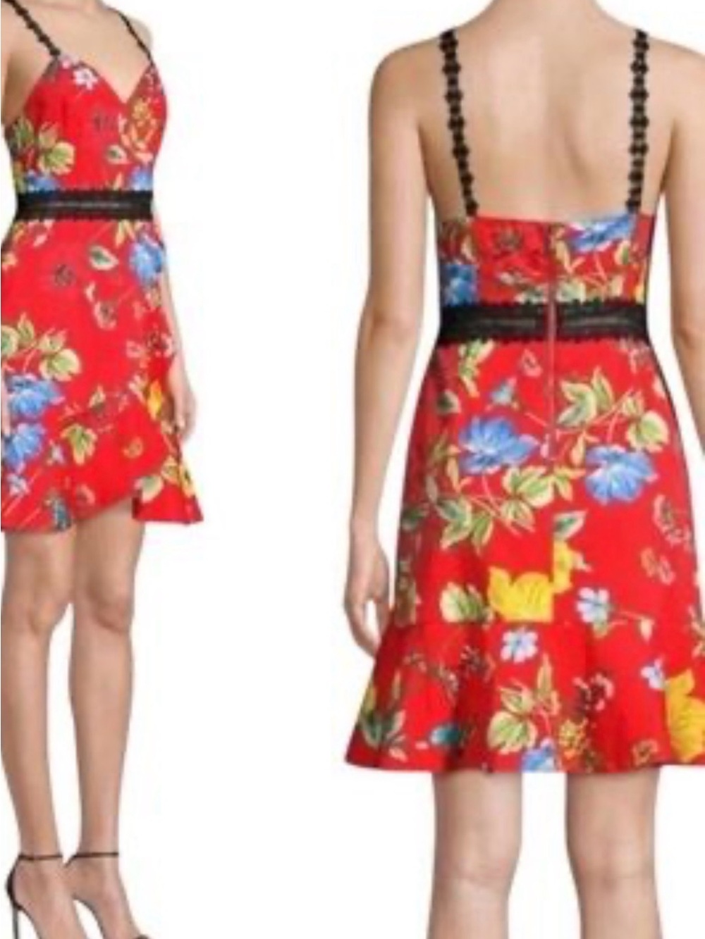 Alice & Olivia Kirby mini dress floral size 2